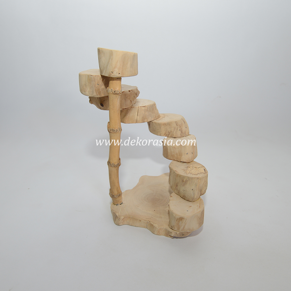 The bird perch or hamster ladder is crafted from high-quality, sturdy bamboo, coffee wood